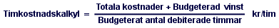 Timkostnadskalkyl
